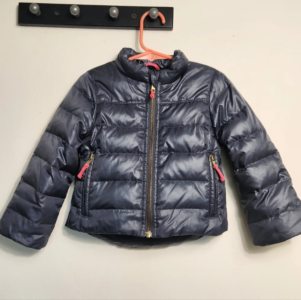Crewcuts Toddler Down Feathers Gray Jacket With Pick Accents. Size 3T. #G13
